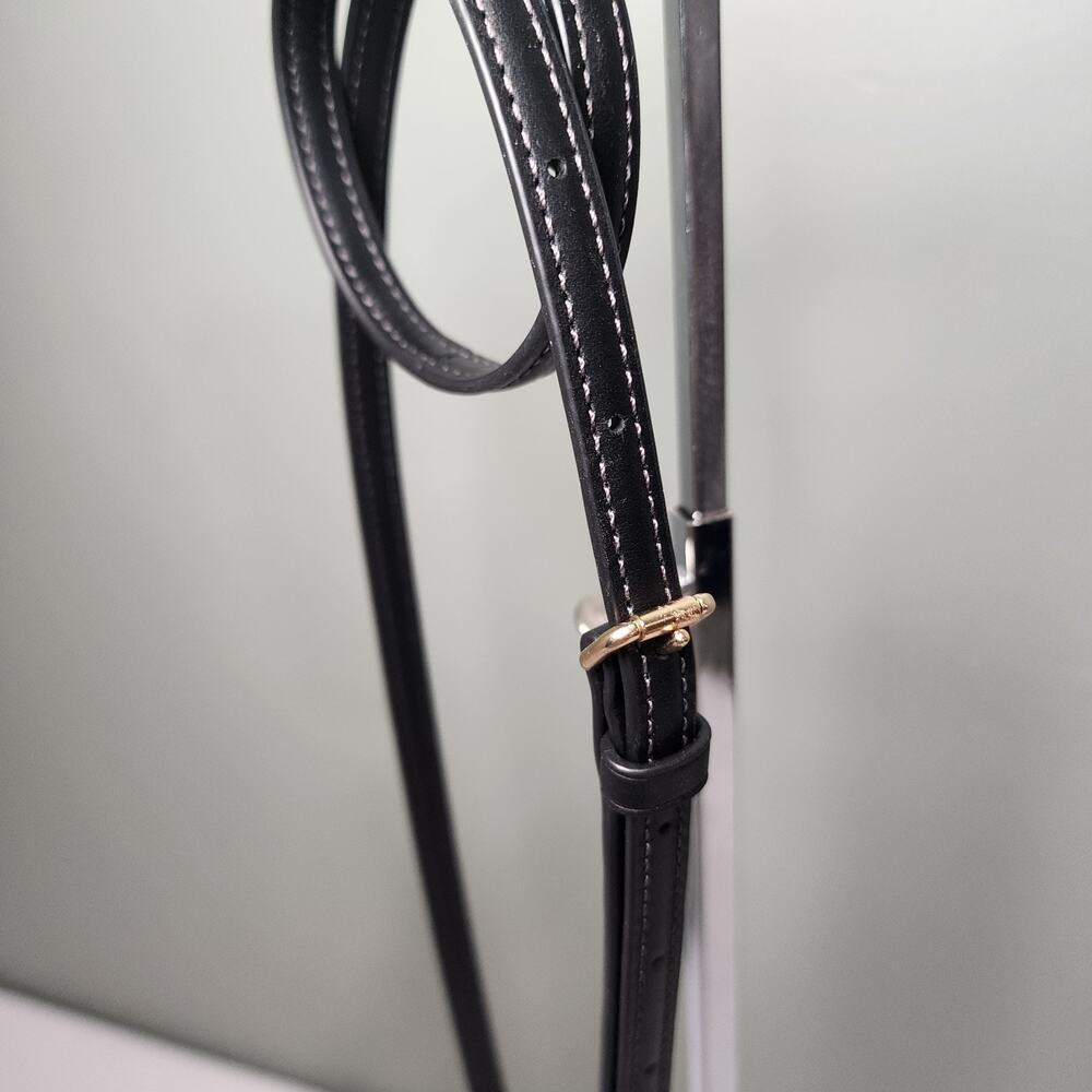 NWT Coach CU265 Refined CALF Leather Black Thin Strap 44.25" Replacement - Picture 2 of 3